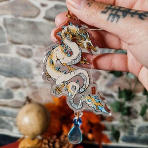 Light dragon Zelda TOTK acrylic keychain, LOZ, legend of Zelda accessory