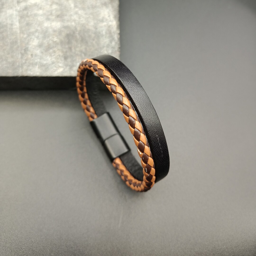 Personalized Men's Bracelet, Men's Bracelet, Men's Leather Bracelet