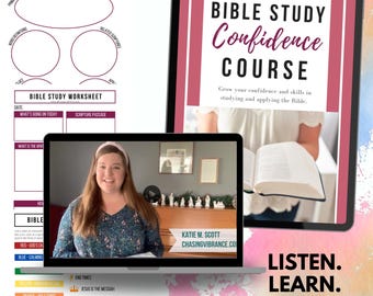 Bible Study Tool for Beginners Scripture Video Course Bible Study Printables Grow Faith Bible Study Confidence Course