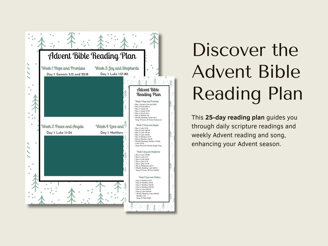 Printable Advent Bible Reading Plan | 25-day Christmas Scripture Study ...