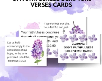 Faithfulness of God Bible Verse Cards | God's faithfulness Scripture Memory Cards, Bible verses, Scripture memory, Bible study, Faithful
