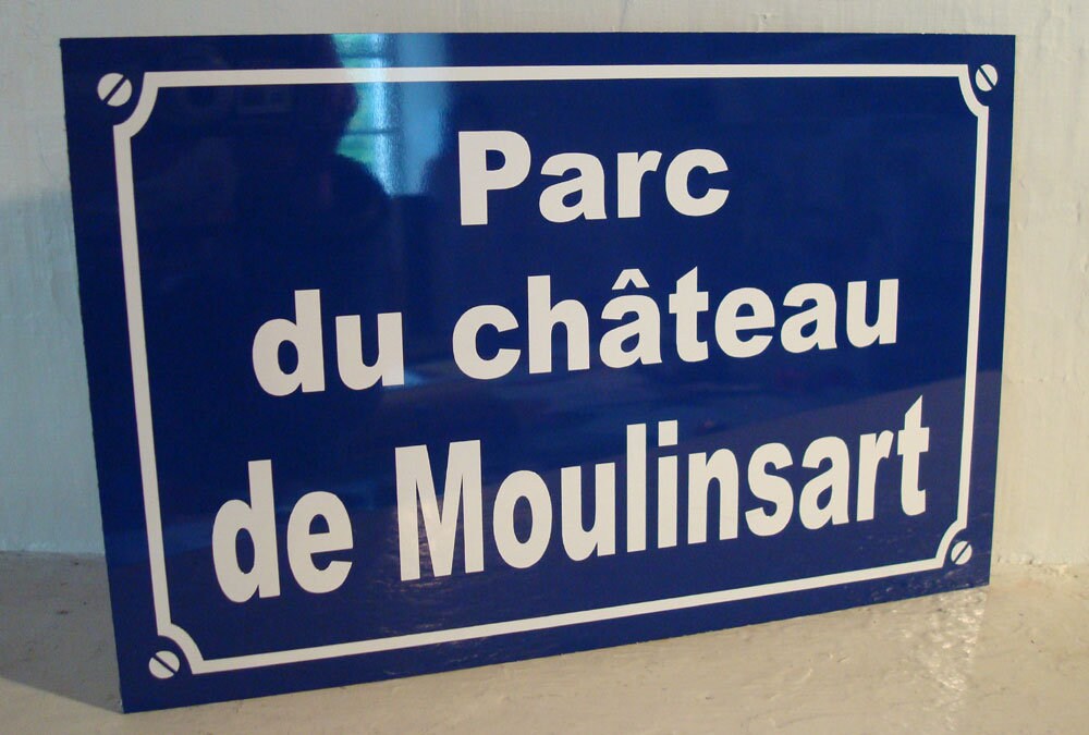 Tintin Parc Du Chateau de Moulinsart Plaque Rue Création Collector Edition Limitée Cadeau Original