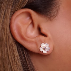 Sterling Silver Gold Plated, Dainty, Delicate, Gift for her, Bridemaids, Zirconia Earrings