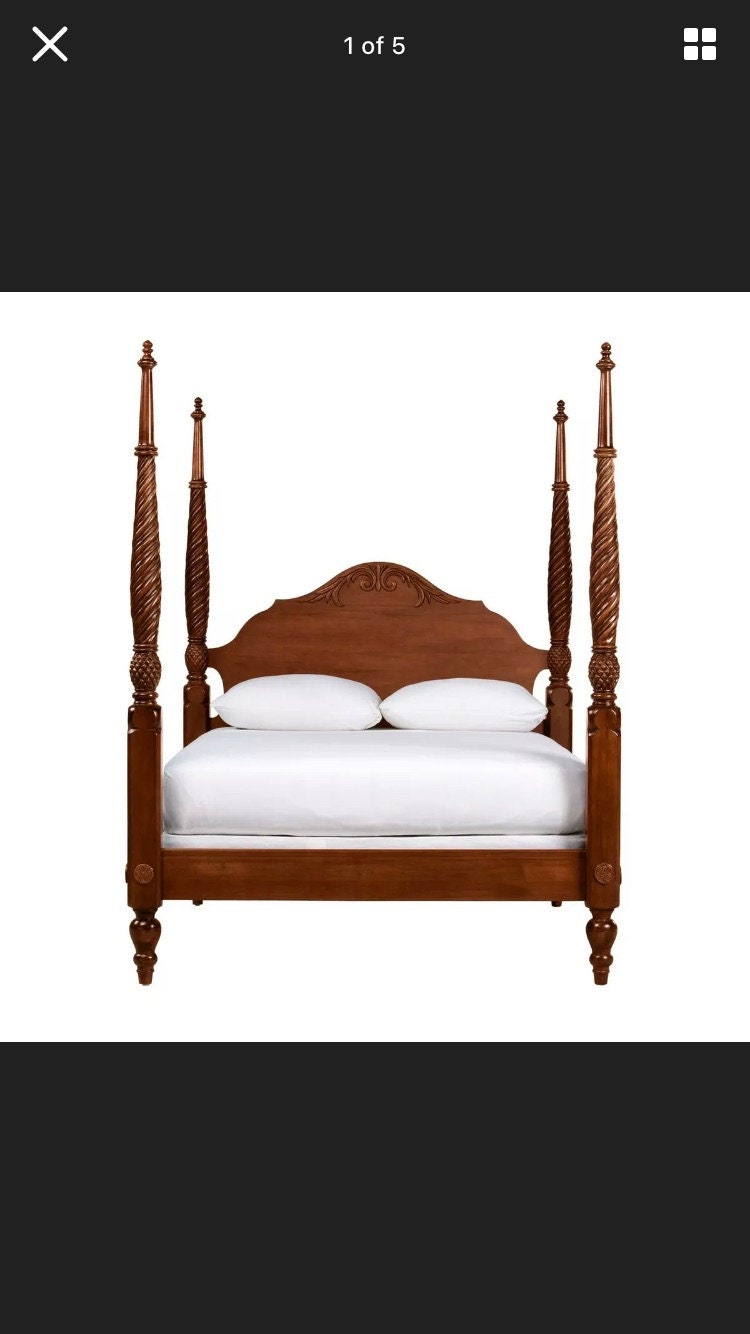 Ethan Allen British Classics Queen Montego Maple Plantation Bed - Finish 260 cinnabar for sale  