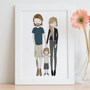 Benutzerdefinierte Porträt, Familien Porträt, Paar Porträt, Cartoon Porträt, Familie Illustration, personalisierte Porträt, Paar illstration, Geschenk