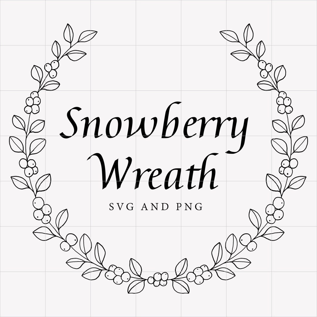Christmas Wreath Snowberry Wreath Garland Botanical Hand Etsy