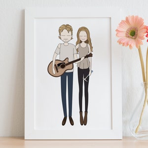 Paar Porträt, Paar Illustration, individuelles Porträt, Familien Porträt, Cartoon Porträt, Familien Illustration, personalisiertes Porträt, Geschenk