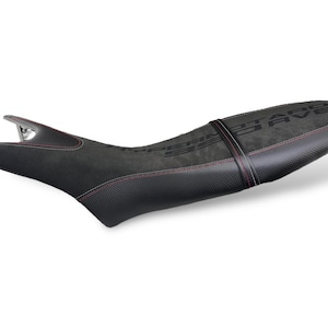 May include: Black motorcycle seat with red stitching and the text "Hypermotard 950" and "Standard Dave" embossed on the seat.