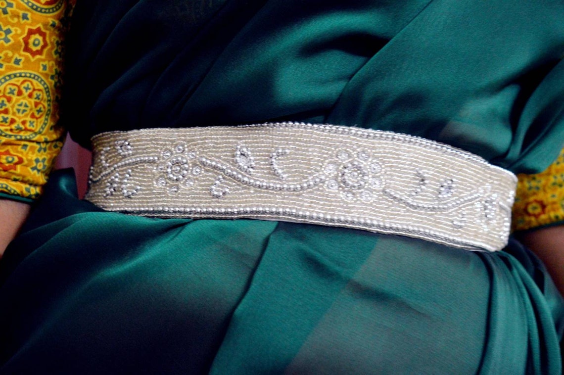 embroidered waist belt for saree