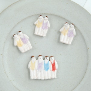 Ceramic Friendship Fridge Magnets: Good Friends Gift Set