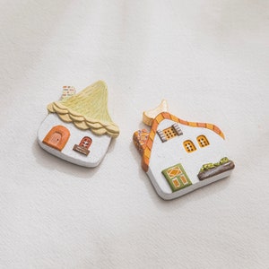 Whimsical Handmade Village Fridge Magnets Original Designs for Cute & Healing Kitchen Decor image 6