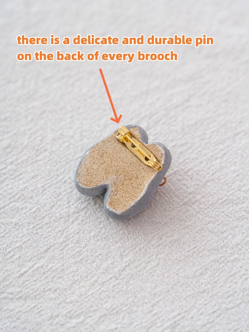 Handmade Squirrel Art Brooch Pin: Cute, Original Design, Perfect Gril Friend Accessory Gifts image 10