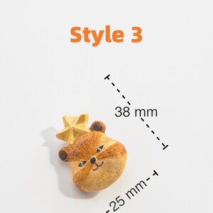 Handmade Squirrel Art Brooch Pin: Cute, Original Design, Perfect Gril Friend Accessory Gifts Style 3