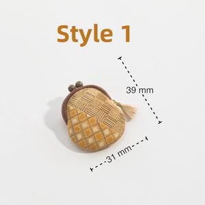 Handgemaakte mini-frame portemonnee broche origineel en schattig pin-accessoire in Japanse stijl Style 1