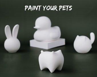 Ready to Paint Pet Portrait Ceramic Painting Kit, Diy Pottery Ornament Paint Kit Gifts