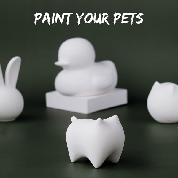 Ready to Paint Pet Portrait Ceramic Painting Kit, Diy Pottery Ornament Paint Kit Gifts