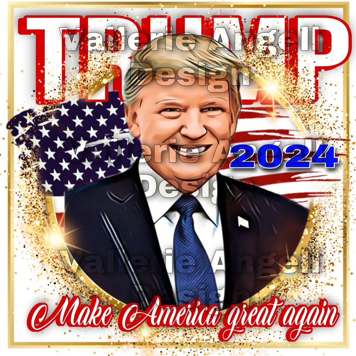 Trump Cartoon Trump Svg Trump 2024 Make America Great | Etsy UK