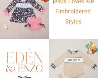 Jesus Loves Me Embroidered Girls & Boys Styles