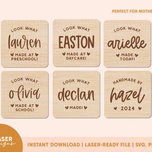 Look What I Made Magnet SVG | Kids Artwork Magnet svg, Mother's Day svg, Mother's Day Laser File, Mother's Day Glowforge File