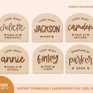 Look What I Made Magnet SVG | Kids Artwork Magnet svg, Mother's Day svg, Mother's Day Laser File, Mother's Day Glowforge File