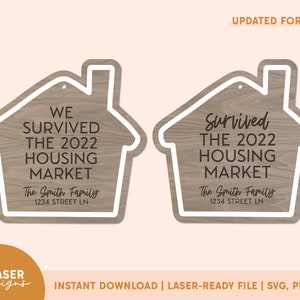 New House Ornament SVG | Glowforge Ornament File, Glowforge Ornament svg, Laser svg File, Ornament svg for laser, New Home Ornament svg