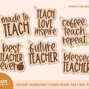 Lehrer Schlüsselanhänger SVG | Glowforge Datei, Glowforge Cut Datei, LaserDatei, Lehrer Wertschätzung, Lehrer SVG, Lehrer Geschenk, Schlüsselanhänger Datei