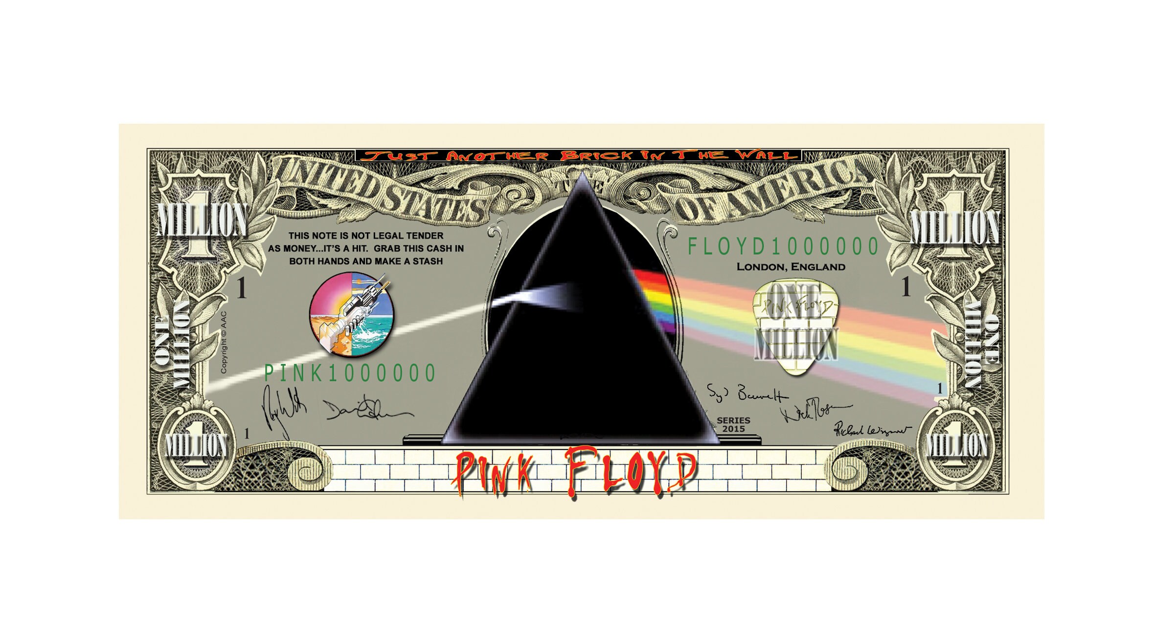 Pink Floyd Limited Edition Commemorative Million Dollar Collectible ...