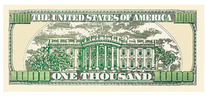 1,000 One Thousand Dollar Novelty Bills, Perfect for Play Money, Ideal Casino Gifts image 3