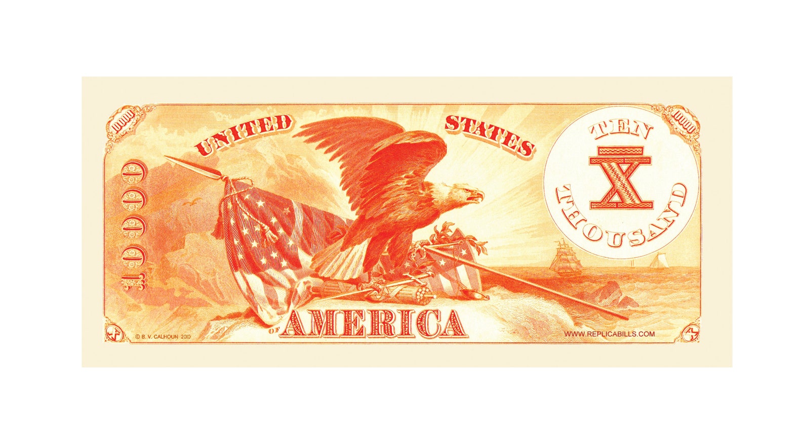10000 00 Ten Thousand Dollar Gold Certificate Collectible Etsy one-hundred-thousand-dollar-bill-1934-100000-usd-treasury-note-wood