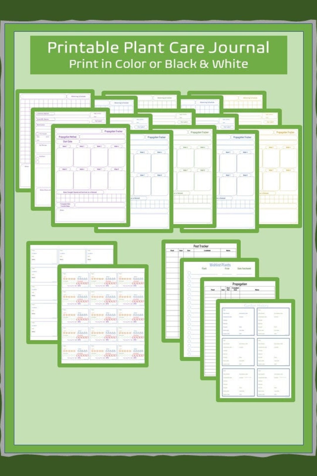 house-plant-care-journal-bundle-printable-pdf-png-etsy