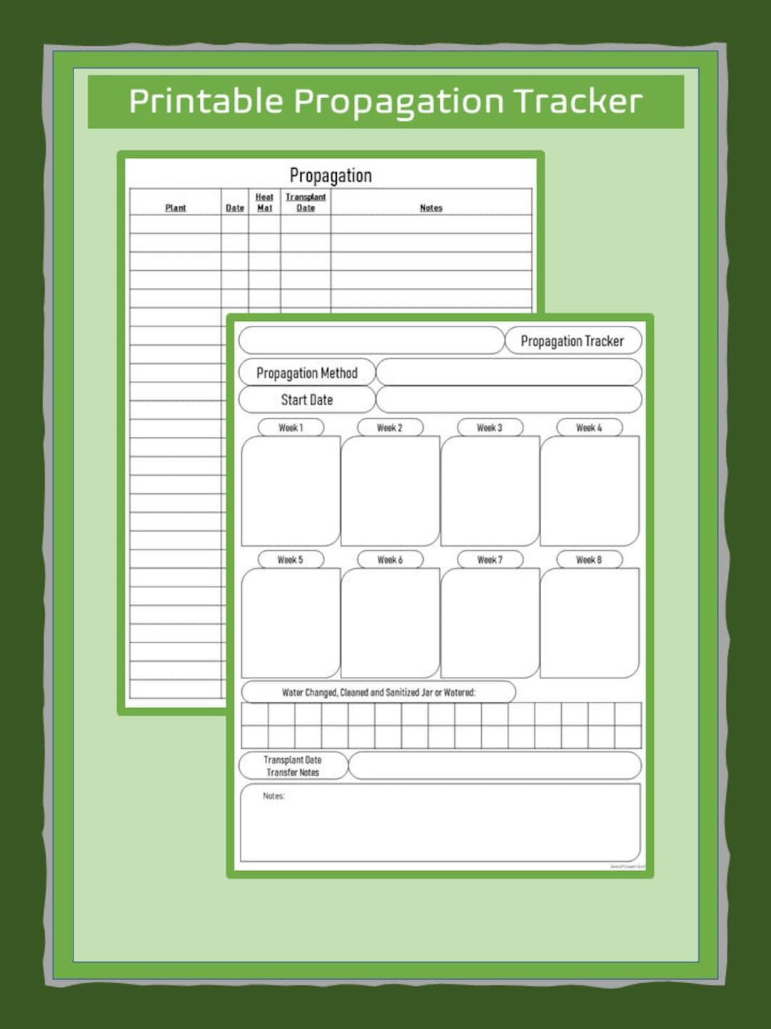 House Plant Propagation Tracker - Printable PDF PNG - Etsy