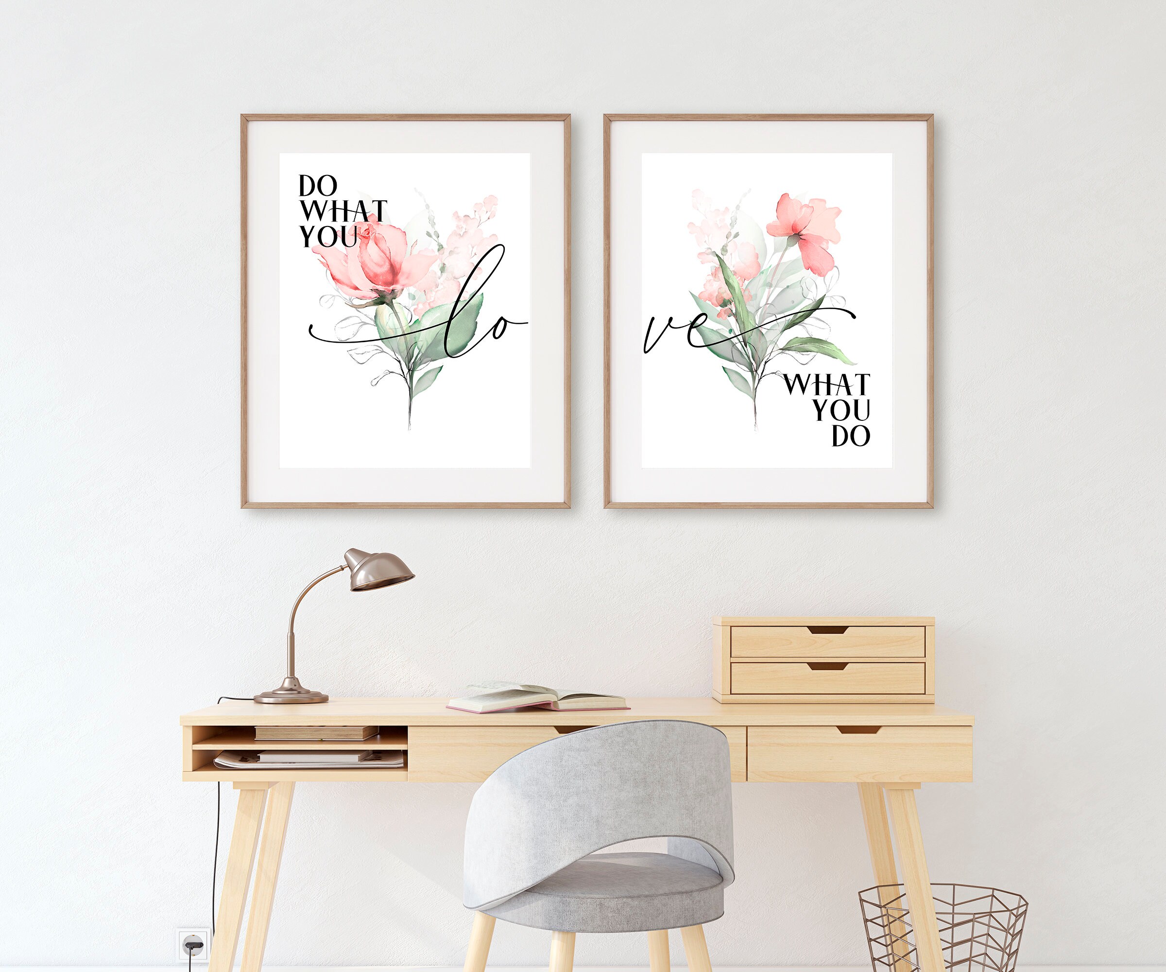 Office Wall Decor Inspiration Floral Office Room Decor | Etsy