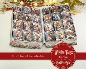 WINTER TALES Christmas Junk Journal Advent Calendar Kit Printable Junk Journal Kit Christmas Scrapbooking Mini Advent Folding Box DIY Gift