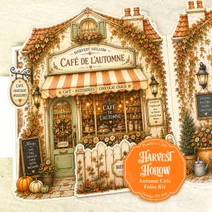 Höstfolio-kit Höstskräpjournal-folio-set Kaffefolie Skräpjournal-kit Folio-journal-set Höstephemera-klippbokskit HARVEST HOLLOW