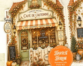 Fall Folio Kit Autumn Junk Journal Folio Set Coffee Folio Junk Journal Kits Folio Journal Set Autumn Ephemera Scrapbook Kit HARVEST HOLLOW