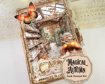 Autumn Junk Journal Kit Fall Junk Journal Starter Kit Autumn Journal Ephemera Pack Fall Journaling Kit DIY Journal Kit MAGICAL AUTUMN