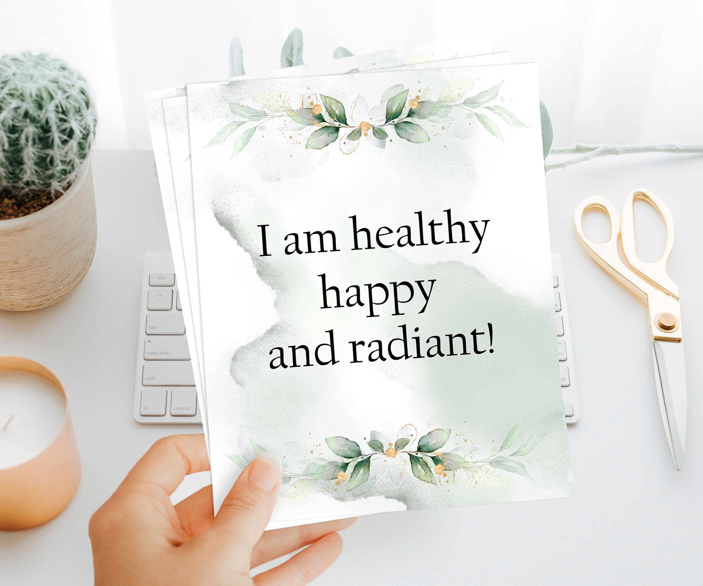 Health Positive Affirmation Cards 28 Printable Health | Etsy
