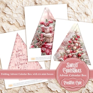 SWEET CHRISTMAS Unique Advent Calendar 2025 Printable Christmas Junk Journal Set DIY Advent Calendar Box Book Christmas Tree Advent Box image 13