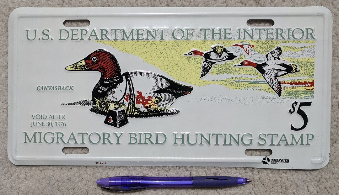 FEDERAL DUCK STAMP License Plate decoy Rw42 Etsy