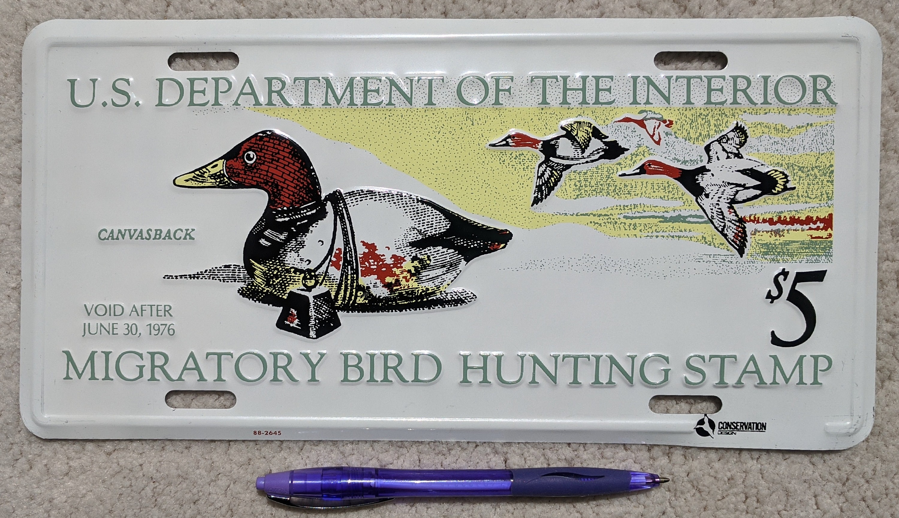 FEDERAL DUCK STAMP License Plate decoy Rw42 Etsy