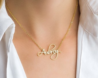 Script Font Necklace in Sterling Silver, Personalized Name Necklace, Customized Your Name Jewelry, Best Friend Gift, Name Necklace for Women