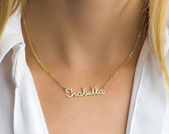 Gold Name Necklace - Personalized Necklace - Necklace with Name - Name Plate Necklace - Name Jewelry - Necklace for Women