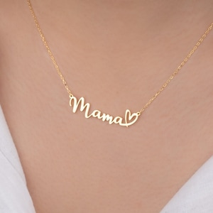 Dainty Mama Necklace - Sterling Silver Name Necklace  - Mother Necklace - Gift for Mom -