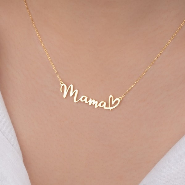 Dainty Mama Necklace - Sterling Silver Name Necklace  - Mother Necklace - Gift for Mom -