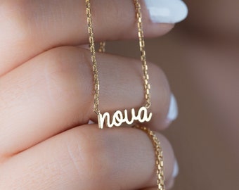 Name Necklace, Name Necklace gold, Gold Name Necklace, Personalized Jewelry