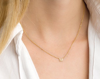 Gold initial Necklace – Minimal initial Necklace – Tiny initial Necklace – Name Necklace – Gold Letter Necklace – Personalized Name Necklace