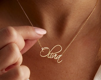 Personalized Name Necklace: Silver, Gold Plated