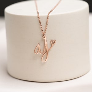 Silver Letter Necklace, Initial Necklace, Custom Initial Gift Jewelry, Letter Pendant, 925k Sterling Silver