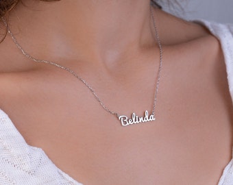 Nameplate Necklace - Etsy