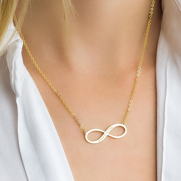 Custom Infinity Necklace, Sterling Silver Infinity Necklace, Personalized Infinity Necklace, Infinity Jewelry, Personalized Infinity Gift